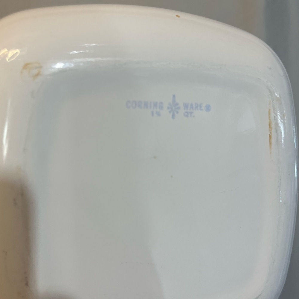 Vintage 1960 CorningWare Classic Blue Corn Flower Blurry Stamp 1 3/4 QT - Picture 4 of 5